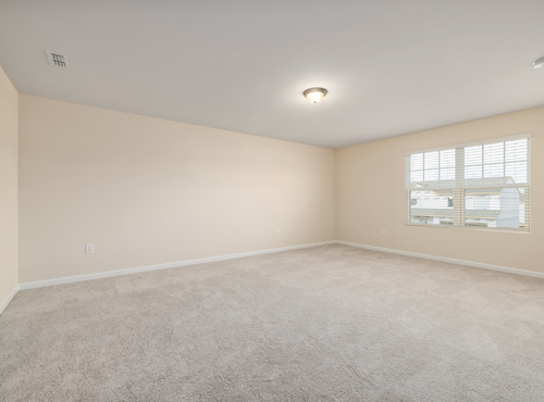 This is a photo of a cream carpet which has just been professionally steam cleaned in an empty room